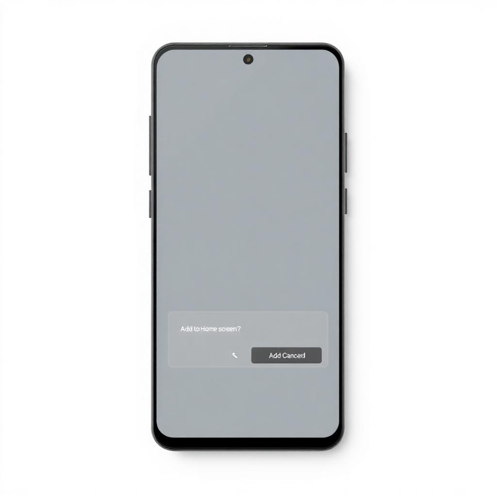 Android Add to Home screen confirmation dialog
