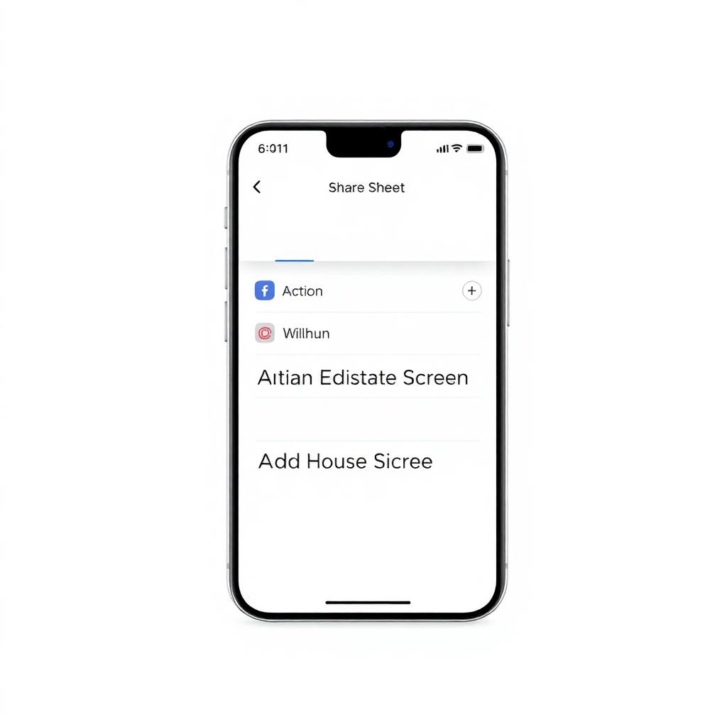 iPhone share sheet showing Add to Home Screen option